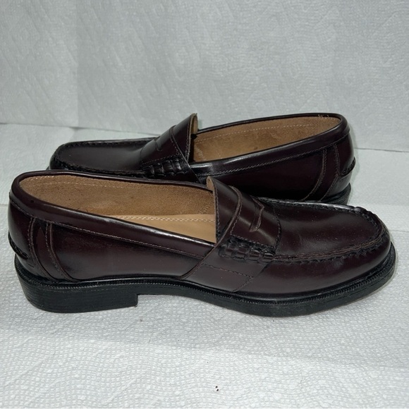 Nunn Bush Kent Men's Moc Toe Penny Loafer Burgundy Leather Dress Shoes Size 9.5M - Picture 8 of 11